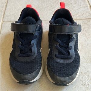 Kids Navy and Neon Athletic Shoes